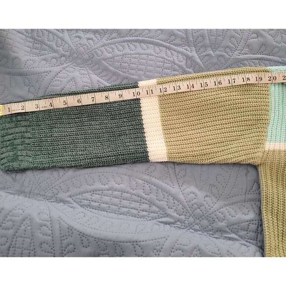 Women's So Multi-color Striped Knitted Pullover Sweater Size L - Picture 8 of 8